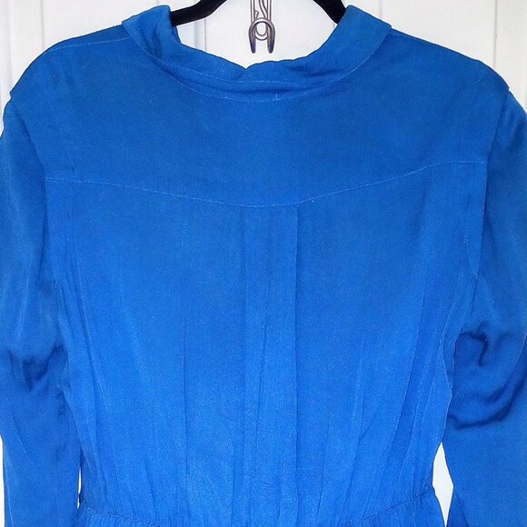 Maeve for Anthropologie Dakota Blue Long-Sleeve Button-Down Dress Size Medium - Picture 9 of 13